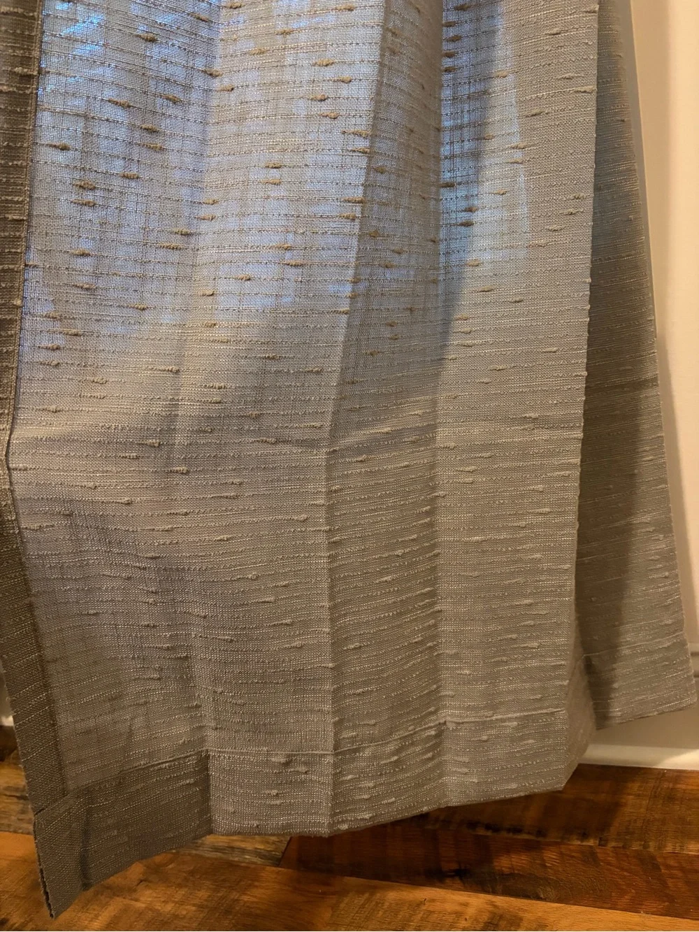 Neutral Gray Semi Sheer Curtains - 4 Panels - Home Accents